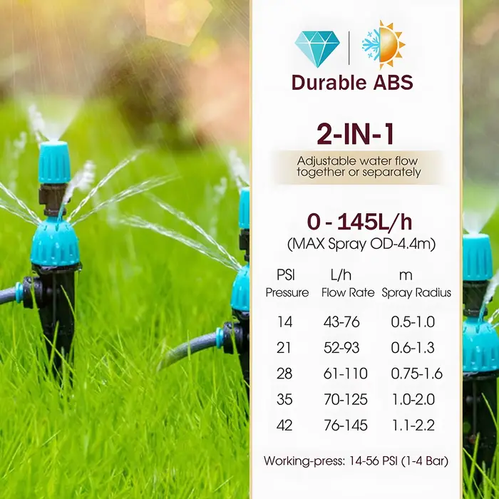 Système d'arrosage d'irrigation de jardin 3/8 "