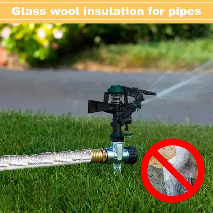 Ruban Isolant Auto-Adhésif en Laine de Verre pour Tuyaux d'Eau Isolation Phonique et Thermique Installation Facile Protection des Tuyaux Occasions Spéciales