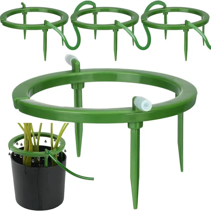 Goutteur d'arrosage automatique des plantes avec support, outil d'anneaux d'eau, système d'arrosage 