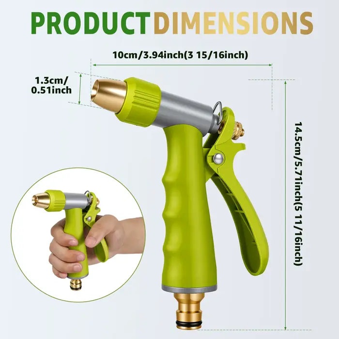 Buse de pulvérisation pratique pour tuyau d'arrosage avec pulvérisateur d'eau réglable pour l'arrosage des pelouses