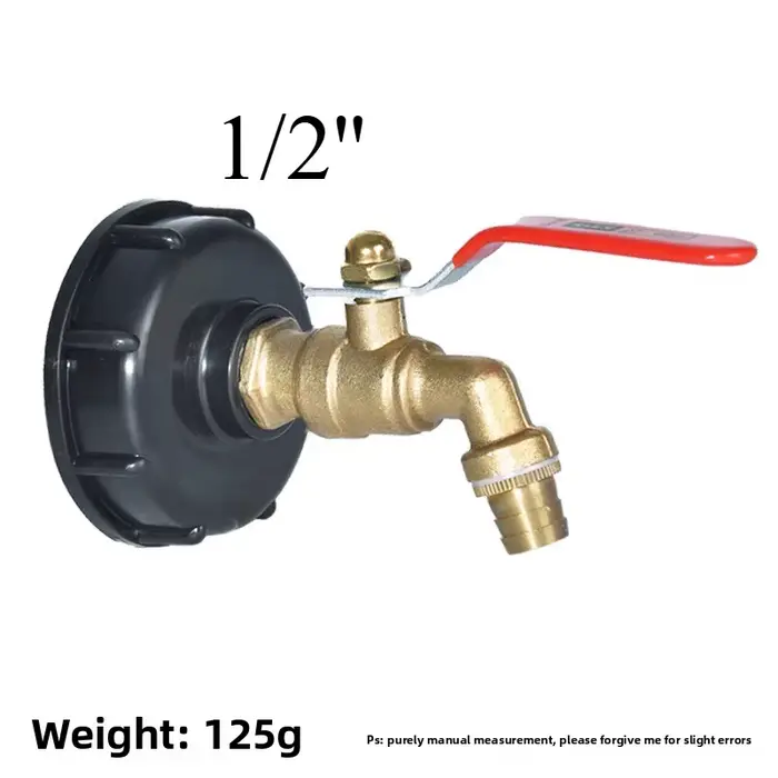 Adaptateur de robinet en laiton pour réservoir IBC, filetage S60X6, tuyau d'arrosage de 10mm, raccor