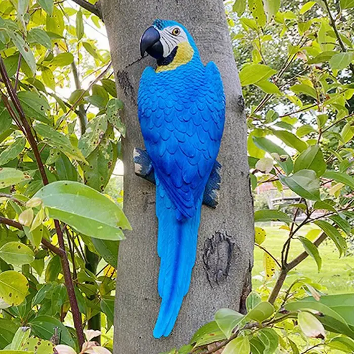 Statue de perroquet murale en résine pour jardin extérieur sculpture de jardin décoration d'intérieur artisanale occassionnellement pour extérieur et intérieur
