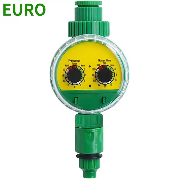 Nouvelle version améliorée du robinet d'arrosage automatique électronique en plastique vert pour jar