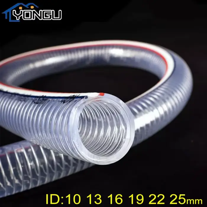 Tuyau de plomberie en PVC souple Transparent de haute qualité avec pompe à eau en fil d'acier Tube Flexible