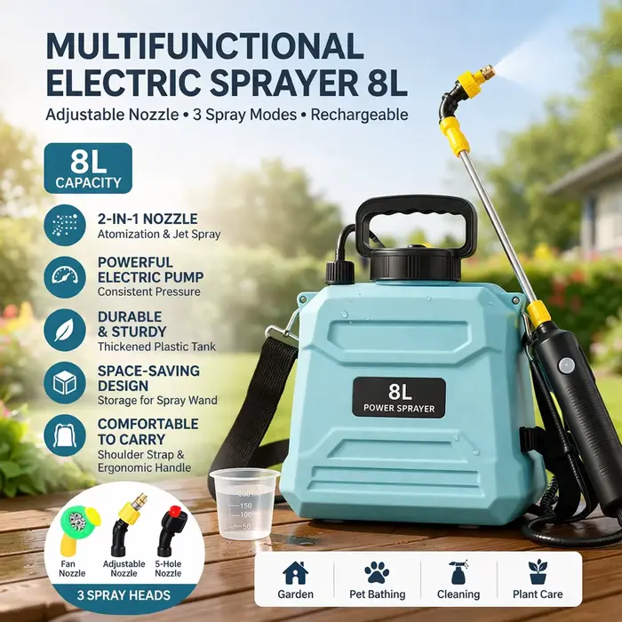 Pulvérisateur électrique de pesticides portable sac à dos haute pression pour jardinage irrigation et prévention des maladies