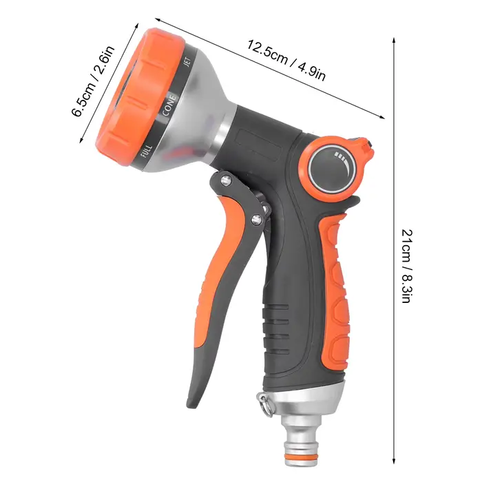 Pulvérisateur d'eau de jardin à haute pression métal orange pour arrosage et lavage de voiture occassions spéciales jardinage communautaire