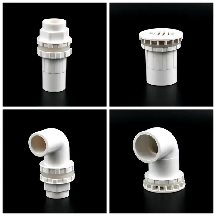 Pièces de Tube d'alimentation en PVC blanc pour Joints de Vidange d'Aquarium Connecteurs de Drainage à Coude Occasions Spéciales de Jardinage