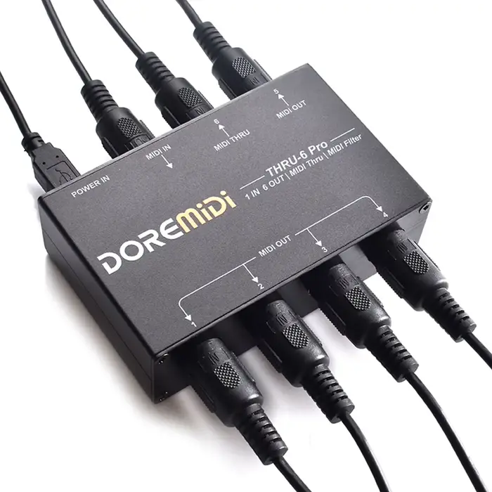 Répartiteur Midi Thru 6 Pro 1 en 6 sorties avec filtre