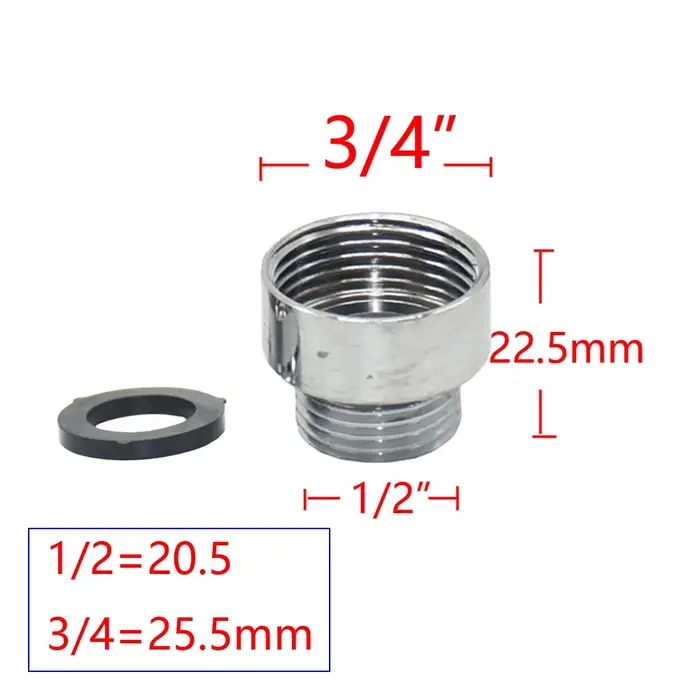 Connecteur de filetage en laiton 1/2 "à 3/4 3/8, mâle 1/2 3/4 3/8 femelle, réparation de tuyau, racc