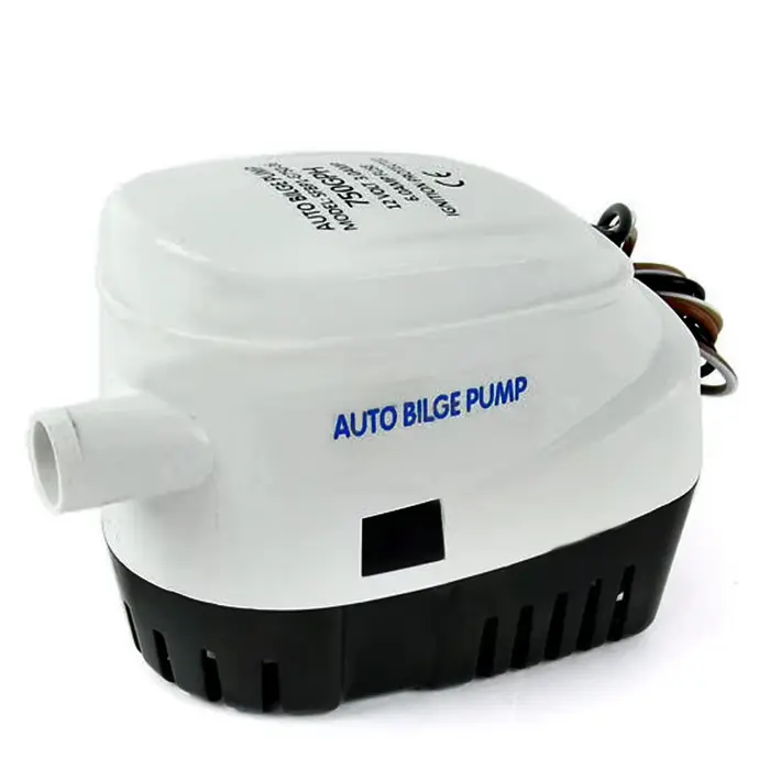 Pompe automatique submersible marine 12V/24V 750GPH pour alimentation en eau de bateau haute résistance à la corrosion pour usage marin et domestique