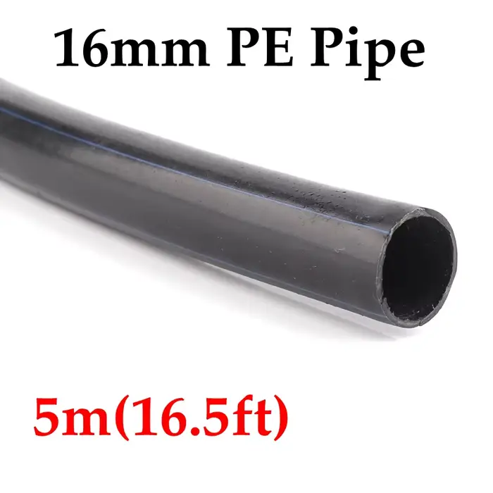 Tuyau d'arrosage de jardin en PE, 5/10/20/30m, 16mm x 1.2mm, tube d'irrigation micro pour serre, rac