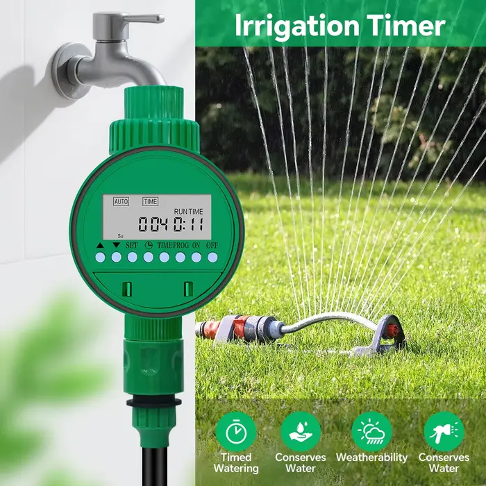 Programmateur d'arrosage automatique pour tuyau d'arrosage de jardin, système d'irrigation facile à 