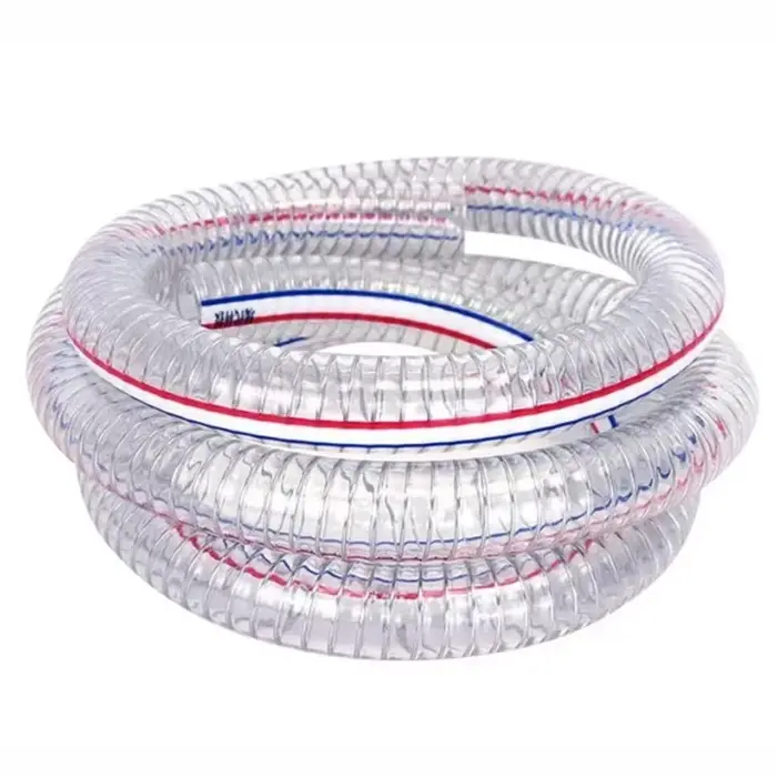 Tuyau de plomberie en PVC souple Transparent de haute qualité avec pompe à eau en fil d'acier Tube Flexible