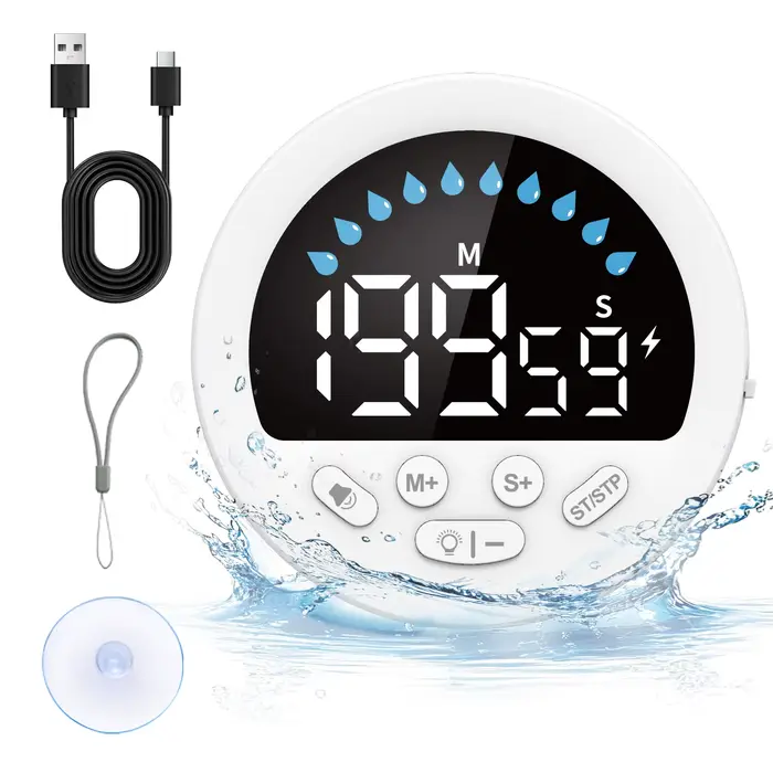 Minuteur portable étanche avec grand écran