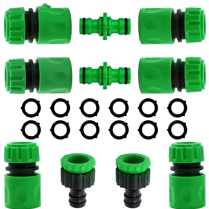 Raccord rapide double mâle ABS 1/2 po pour tuyau d'arrosage, adaptateur d'extension pour tuyau d'irr