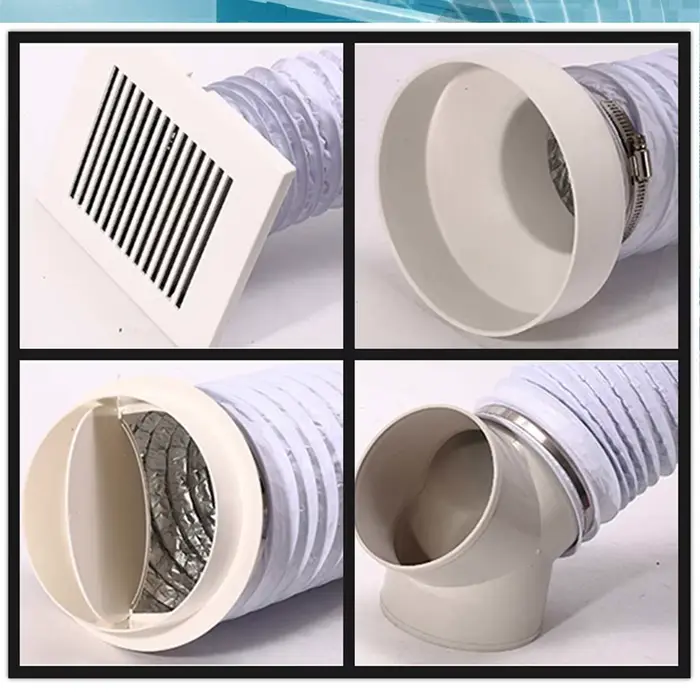 80mm/100mm/110mm/130mm/150mm climatiseur Portable tuyau de ventilation d'échappement Flexible