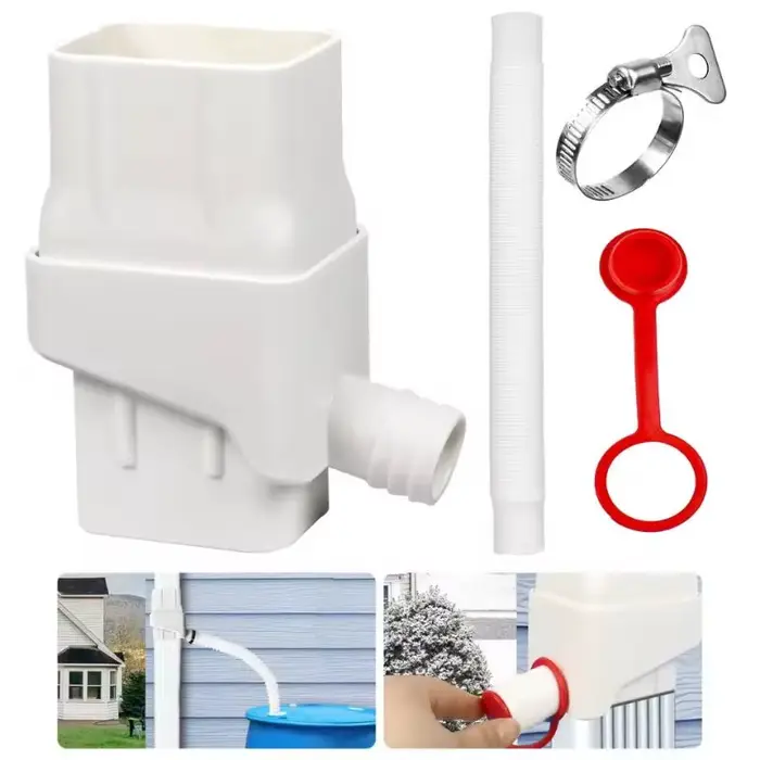 Kit de déviateurs d'eau de pluie polyvalents pour tuyaux de descente, installation facile pour petit