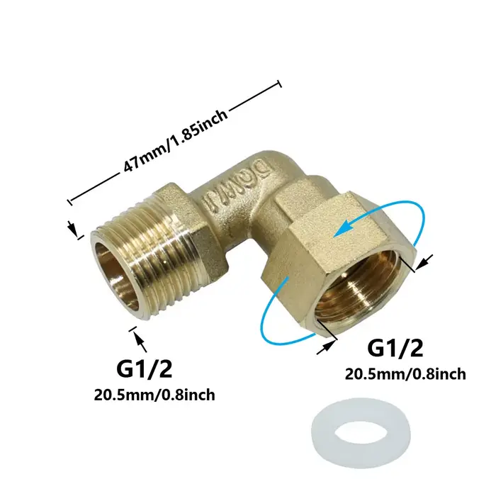 Connecteur de filetage mâle femelle en laiton G1/2 G3/4 G1, raccords de réparation en cuivre, fileta