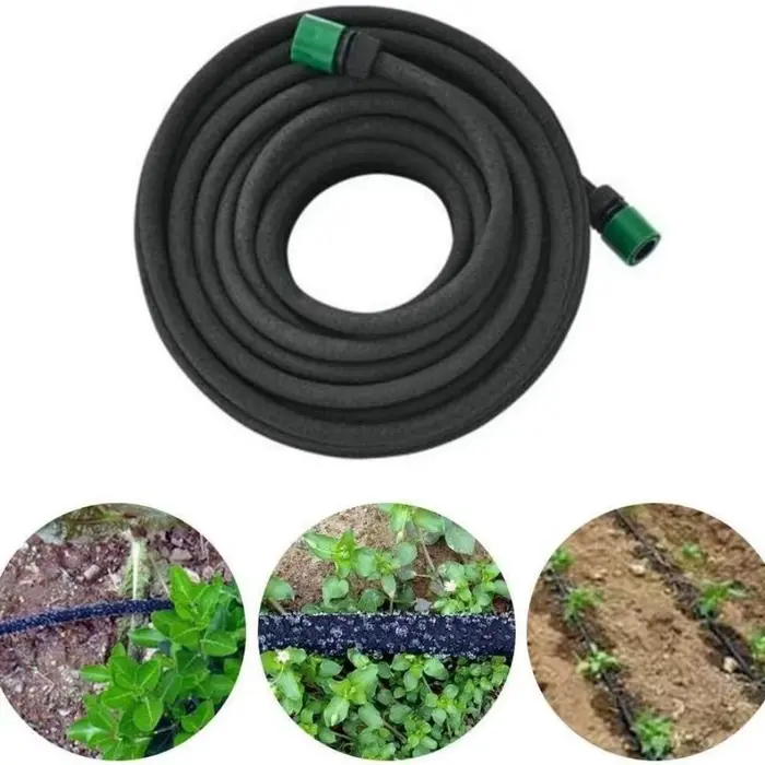 Tuyau d'irrigation micro-perforé anti-âge en caoutchouc à connexion rapide