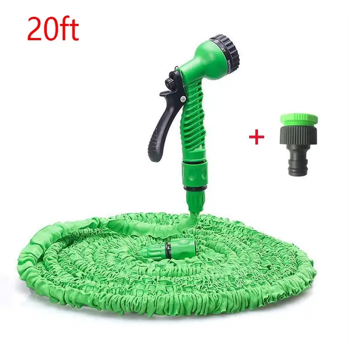 Tuyau d'arrosage télescopique, tuyau d'arrosage de jardin avec pistolet à eau haute pression, tuyau 