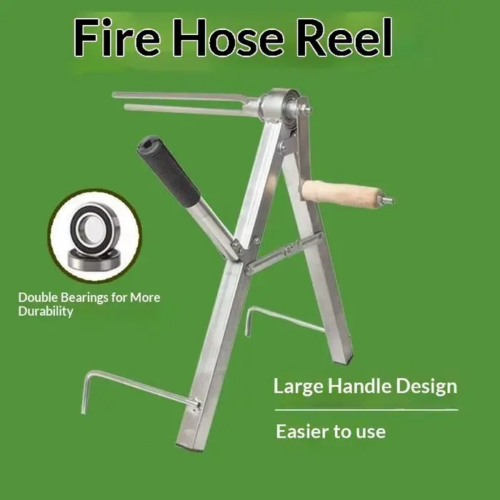 Dérouleur de tuyau portable manuel pour l'incendie et l'irrigation agricole, pliable