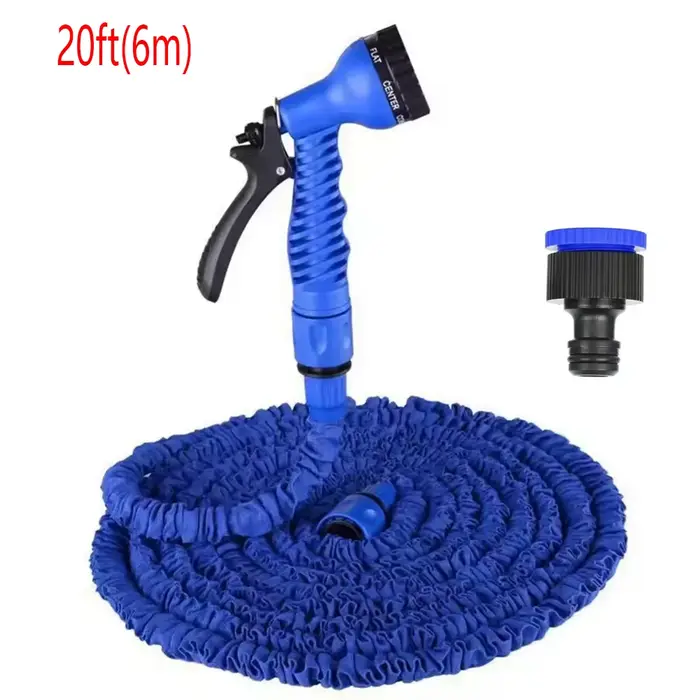 Tuyau d'arrosage extensible, lavage de voiture haute pression, 7 fonctions de pulvérisation, pistole