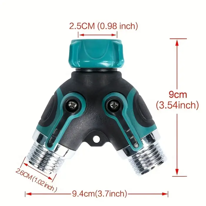 Séparateur de connecteur de tuyau 3/4 ", 4 voies, 2 voies, séparateur d'eau de jardin, adaptateur de