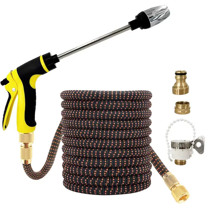 Tuyau magique extensible pour jardinage, pistolet à eau à longue portée, réglable, adapté aux tuyaux