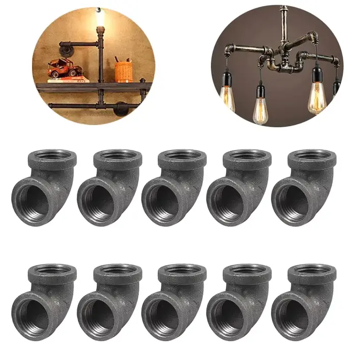 Raccord de tuyau fileté en fonte malléable, coude 90, accessoires de tuyau fileté BSP, résistant, an