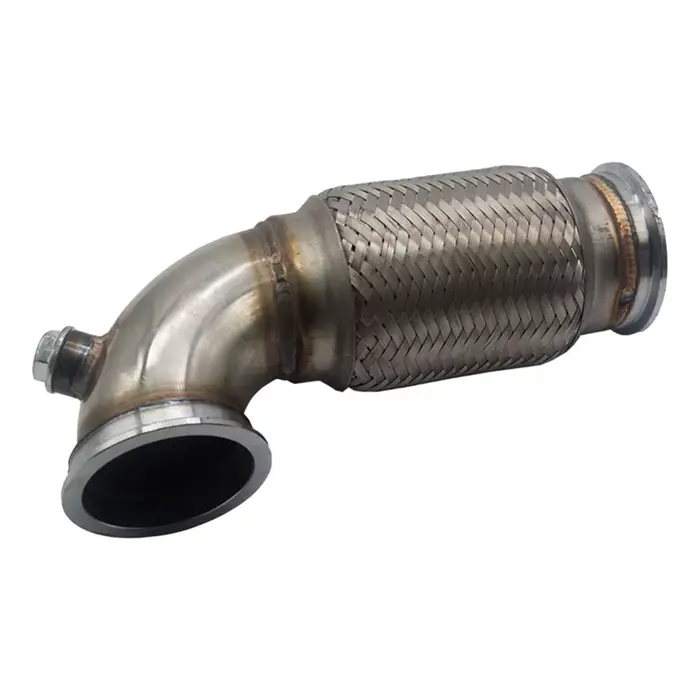 Tuyau de descente en acier inoxydable, 3 pouces, 76mm, bande en V, profil bas, 90 degrés, avec tuyau