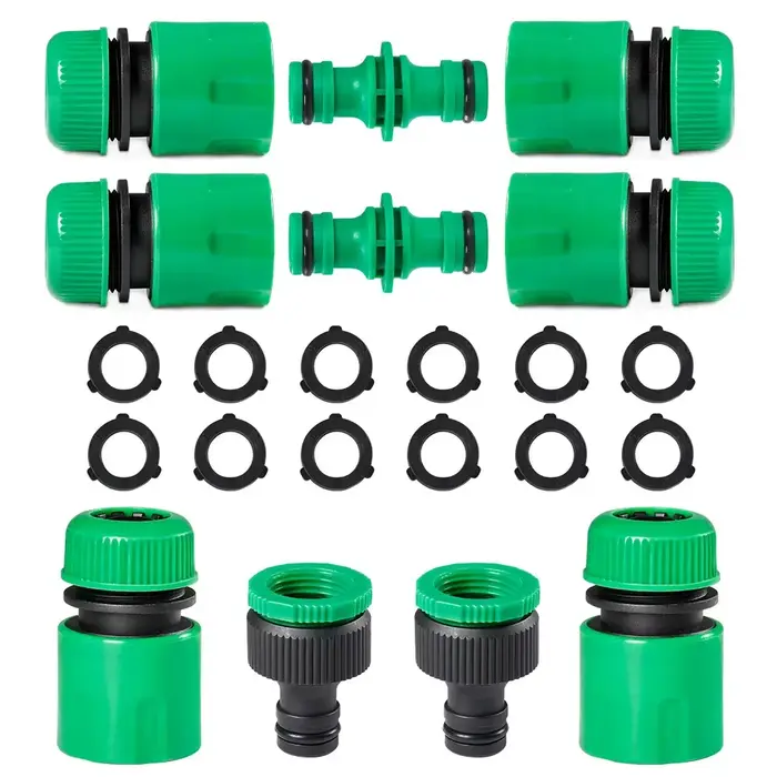 Tuyau d'arrosage de jardin, connecteur rapide ABS, extrémité de 1/2 pouces, Double raccord de tuyau 