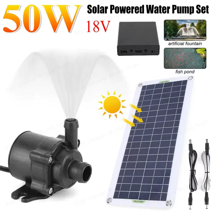 Mini Panneau d'Energie Solaire Pompe à Eau pour Décoration de Jardin et Arrosage Aquariophile Fontaine Ornamentale Piscine Eau Extérieure