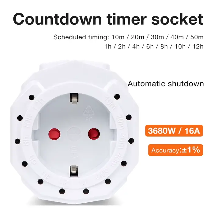 24 heures minuterie interrupteur minuterie prise mécanique Programmable intelligent compte à rebours
