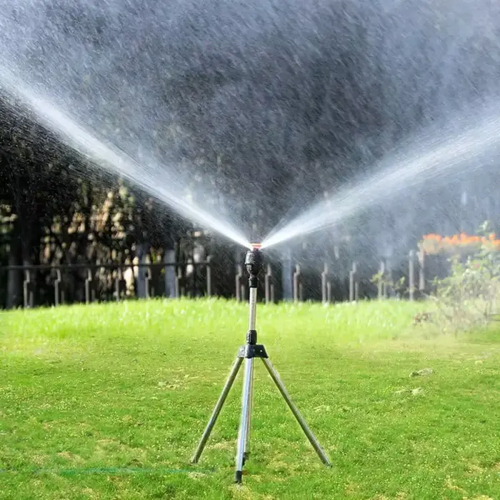 Arroseur rotatif automatique à 360 degrés, trépied en acier inoxydable, support d'irrigation portable, pulvérisateur de jardin pour arrosage de pelouse et nettoyage de jardin occasions spéciales