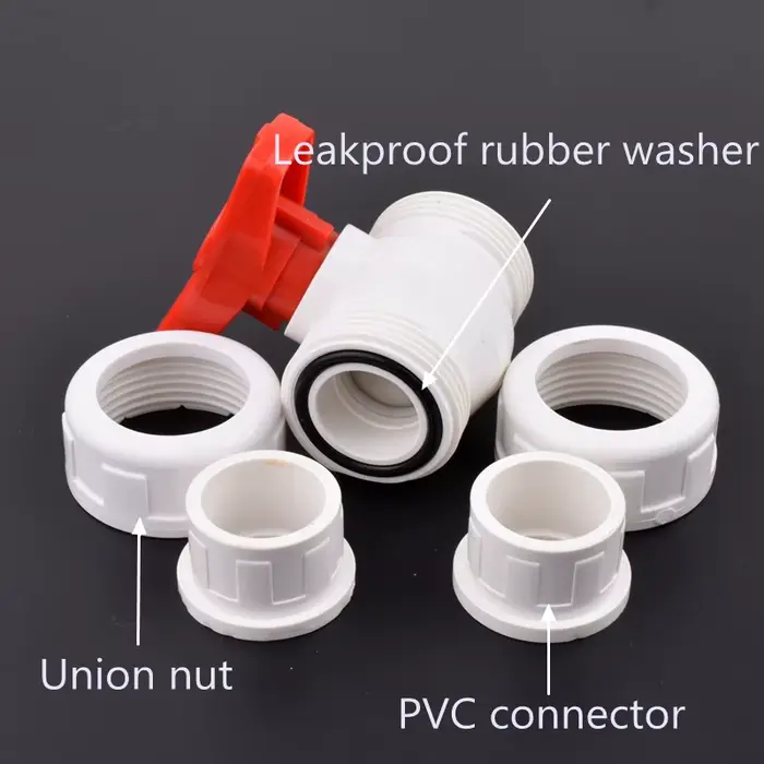 Connecteur de Valve à bille PVC blanc