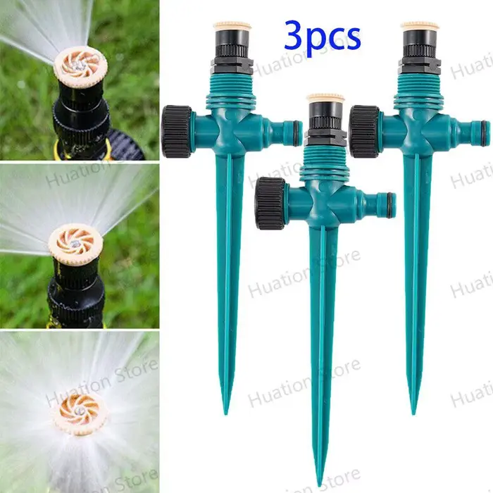 Arroseur de jardin 360 °   Système d'arrosage par Rotation, Tube automatique au sol pour l'agricultu