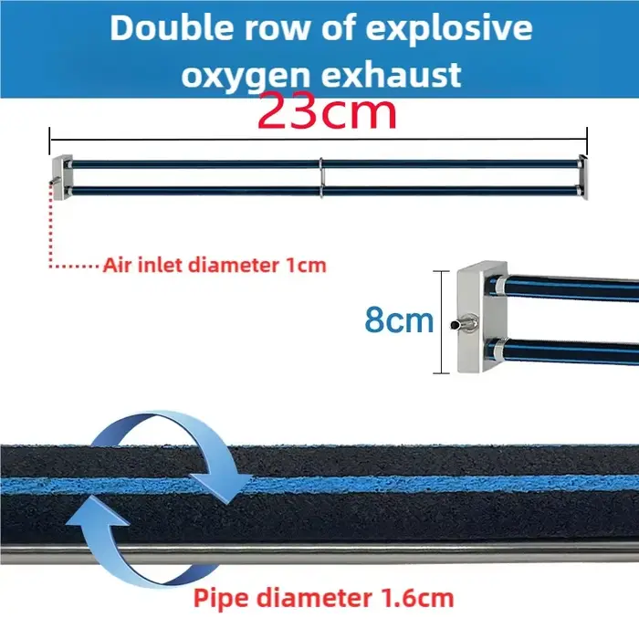 Pompe à oxygène auto-coulante pour sécuritaires de poissons Koi, anneau d'aération à disque d'air, p