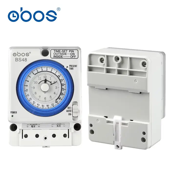 OBOS BS48 minuterie mécanique interrupteur 220 V minuterie premium avec 96 fois marche/arrêt par jou