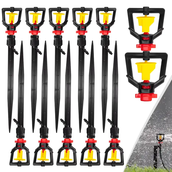Micro arroseur rotatif LANRIYUZ 360° pour jardin, parterres de fleurs, couvre-sols, jardins potagers, terrasses d'arbres, agriculture, stades, cours, irrigation des terrains de golf, dépollution industrielle