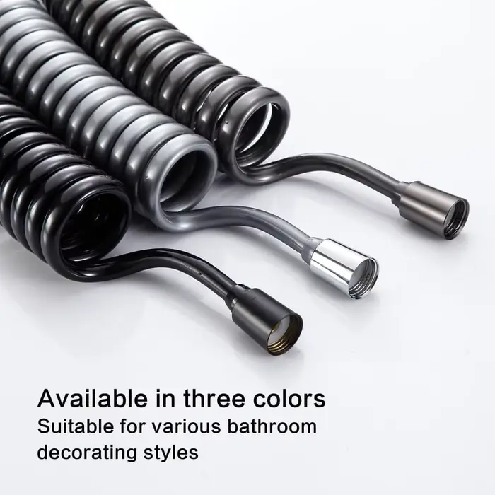 Nouveau 1.5/2/3/5M ressort Flexible rétractable tuyau pour pomme de douche toilette Bidet
