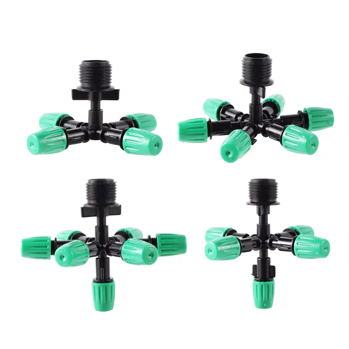 Pulvérisateur de brumisation 4/5/6/7 voies système d'irrigation jardin buse brumisation connecteur fileté 1/2" occaions spéciales refroidissement humidification nettoyage paysagiste