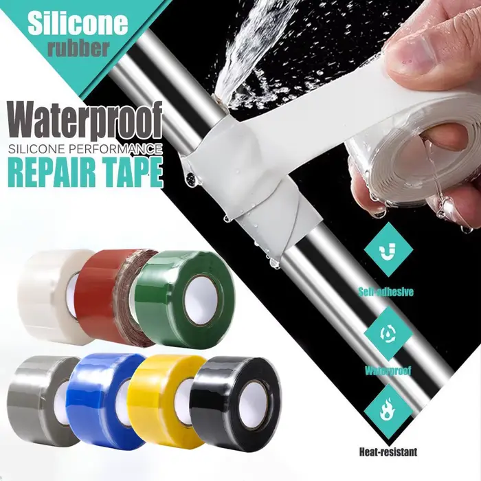 Ruban en Silicone Auto-Fusible Étanche Polyvalent Pour Réparation Tuyaux Robinets Réservoirs Eau Tuyaux Caoutchouc Vannes Occasions Spéciales