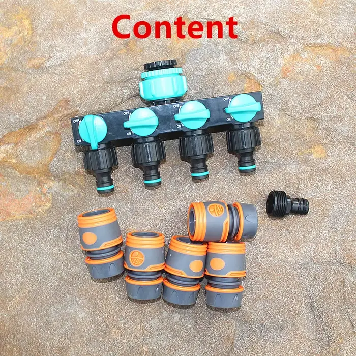 Raccord de tuyau d'arrosage, Répartiteur de ligne d'eau, Connecteur de système d'irrigation, Accesso