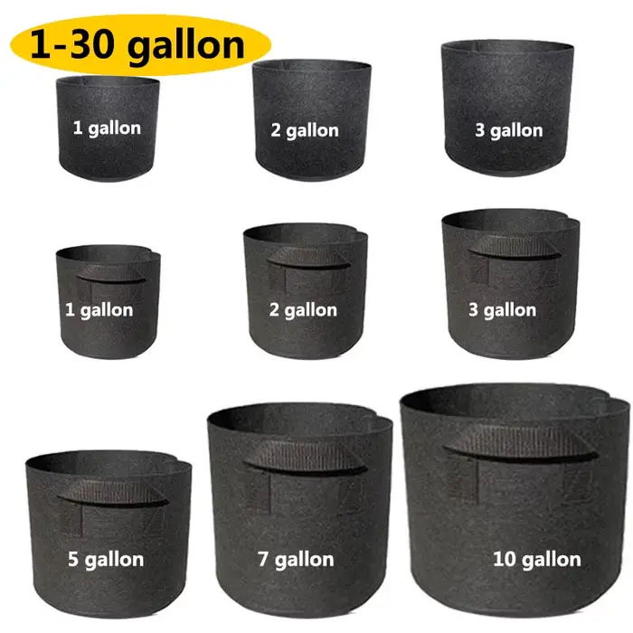 Sacs de Culture pour Plantes de Jardin, 1 Gallons-30 Gallons, Tissu Lauren, Pot de Culture, Fruits, 