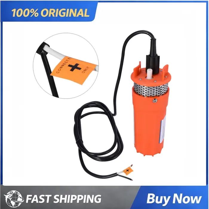 Pompe à eau Submersible DC 12V, adoptée, en plastique technique haute résistance, énergie alternative, pompe de puits profond à énergie solaire