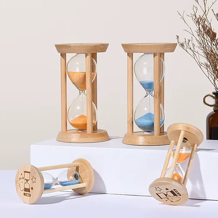 Minuterie sablier en bois pour cuisine, bureau, salon, jouets éducatifs pour enfants, cadeau d'anniversaire, design unique et pratique