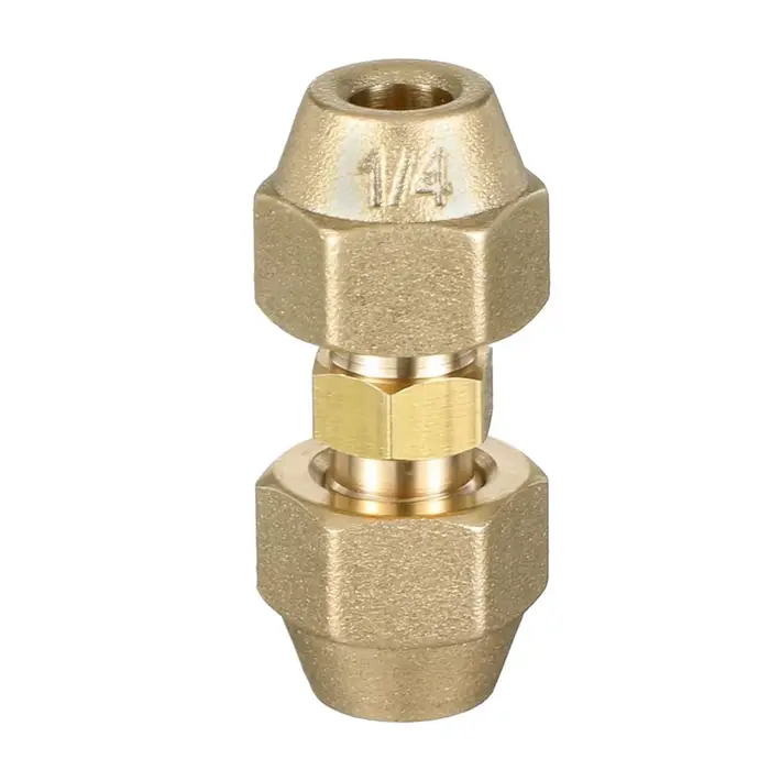 Raccord de tuyau droit 1/2\" 1/4\" 3/8\" avec écrous à sertir, connecteurs en cuivre, raccords à ser