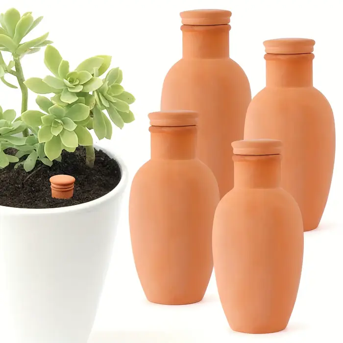 Piques d'arrosage en terre cuite, piquets d'auto-arrosage pour plantes d'intérieur et d'extérieur, d