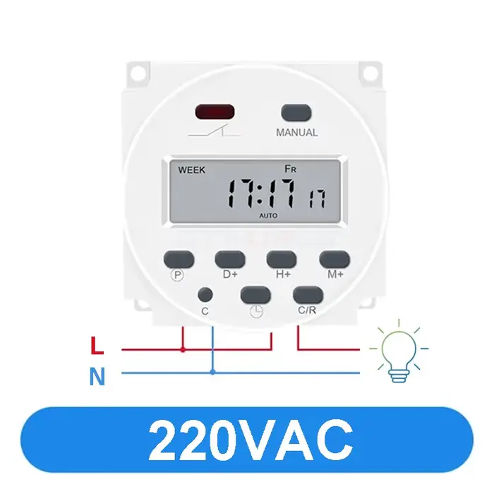 GTHURCS 220V 110V 24V 12V CN101A minuterie interrupteur numérique LCD minuterie de puissance Program
