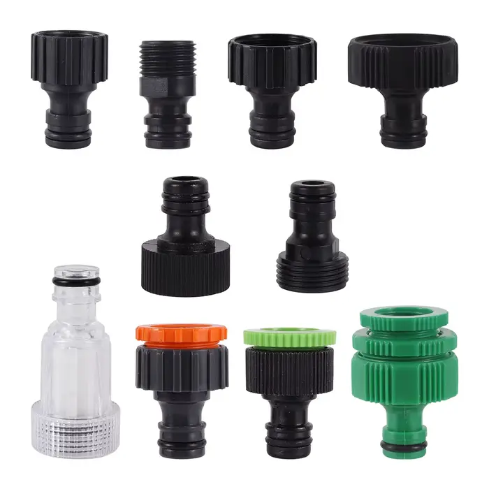 Connecteurs rapides de mamelon de 16mm en plastique, filetage mâle femelle de 1/2 3/4 pouces, adapta